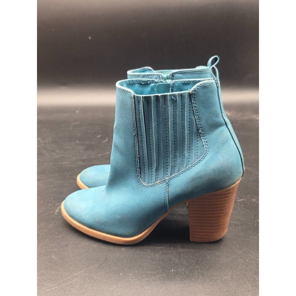 Serra Womens Turquoise Blue Ankle Boots Size 8 Side Zip
